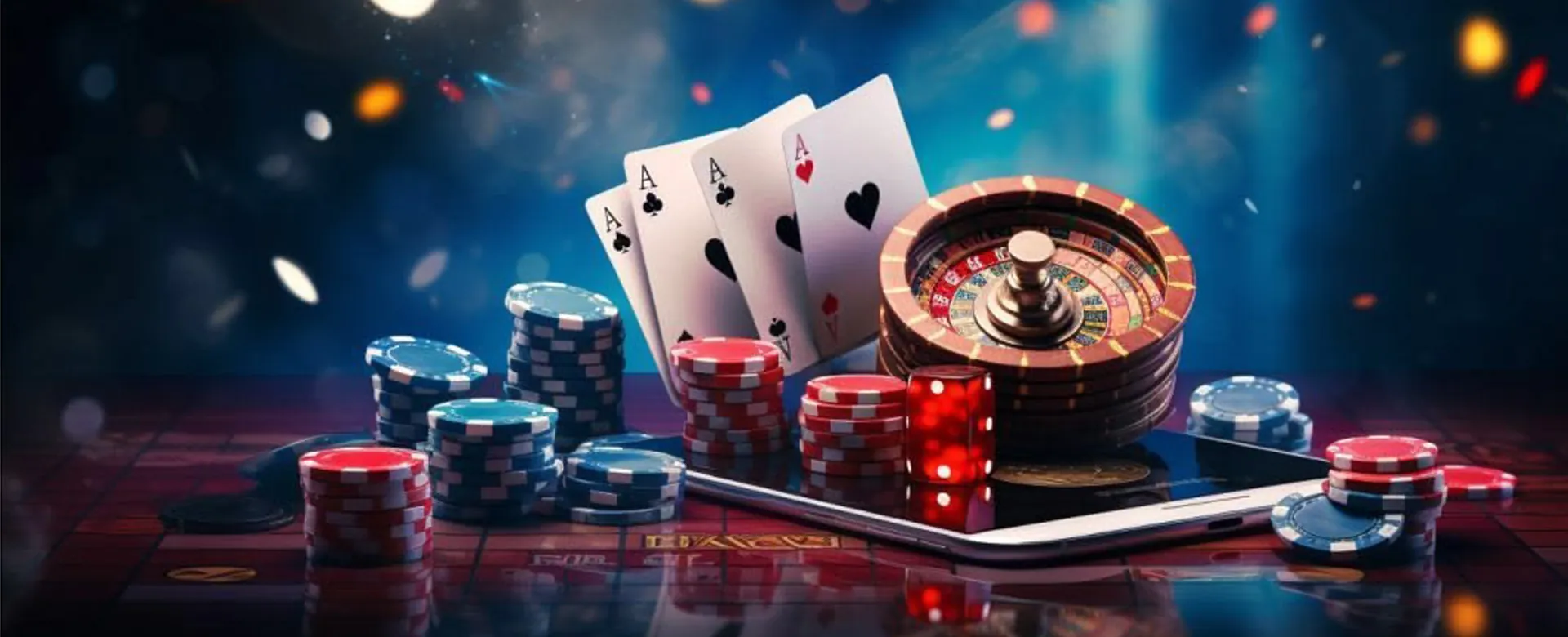 Hero image showing responsible gaming concepts with game elements and user protection icons